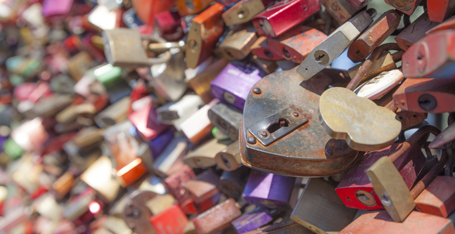 Lovelocks at the Hohenzollern Bridge in Cologne, Germany