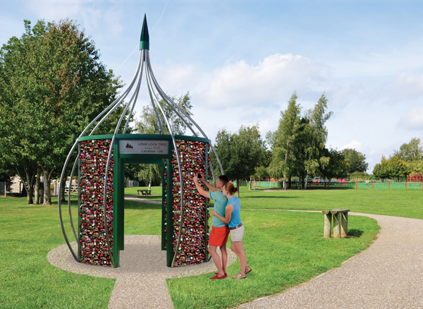 A Love Lock Tree - fully filled with padlocks