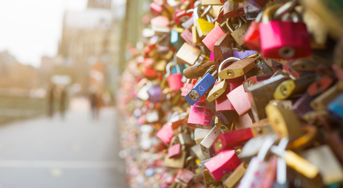Cologne bridge, full of lovelock padlocks